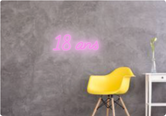 Custom text: 18 ans